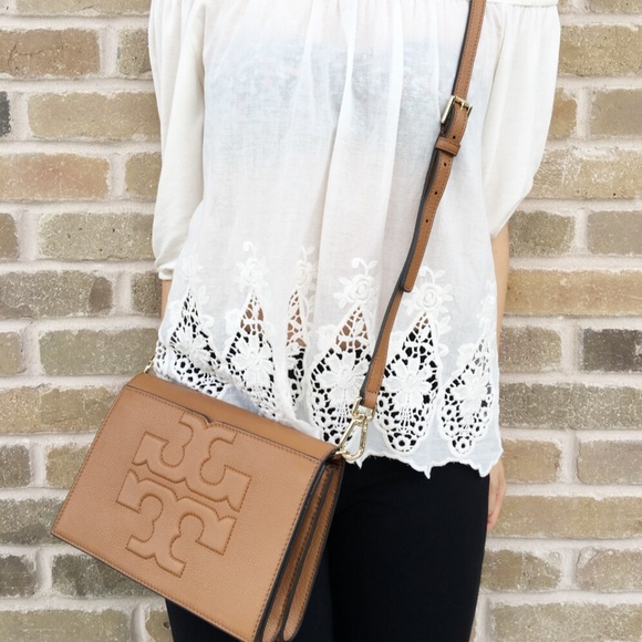 LAST1😍Tory Burch Bombe combo Crossbody Bag bark - Picture 2 of 5